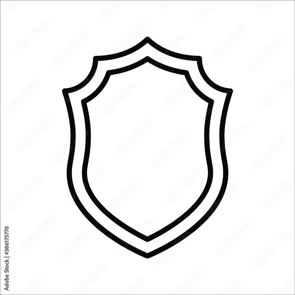 protective icon, shield icon on a white background protective icon, shield icon on a white background
