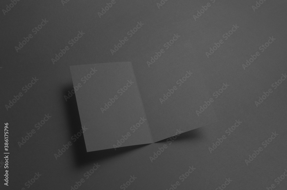 Black A6 Bi-Fold / Half-Fold Brochure Mock-Up Black A6 Bi-Fold / Half-Fold Brochure Mock-Up