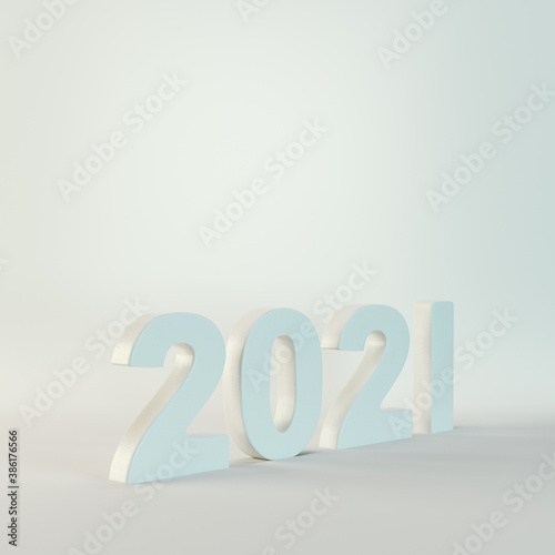 2021 digits on gray background