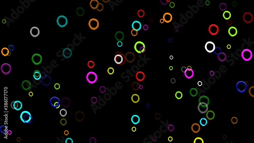 Wallpaper Mural Magic colour circles motion graphics with night background Torontodigital.ca