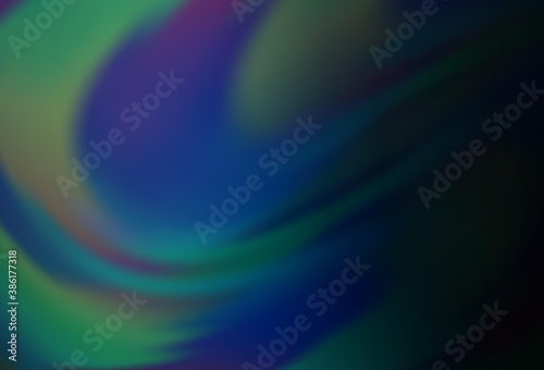 Dark BLUE vector glossy abstract layout. © Dmitry