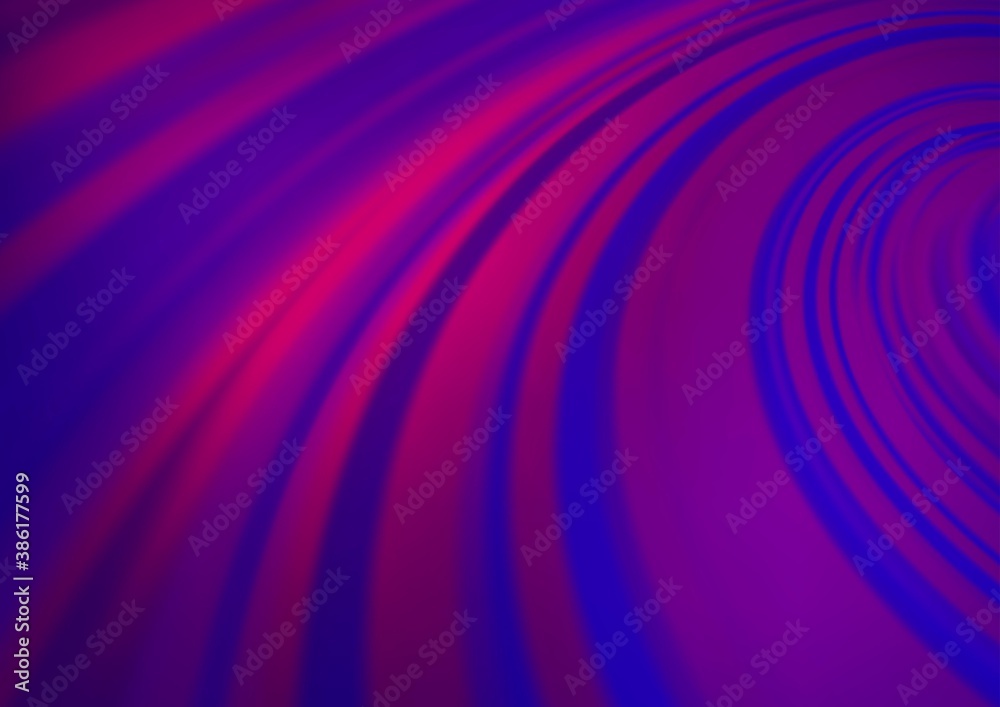 Dark Purple, Pink vector blurred bright background.