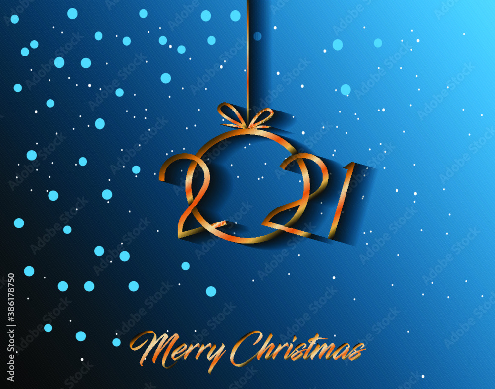 2021 Merry Christmas background.