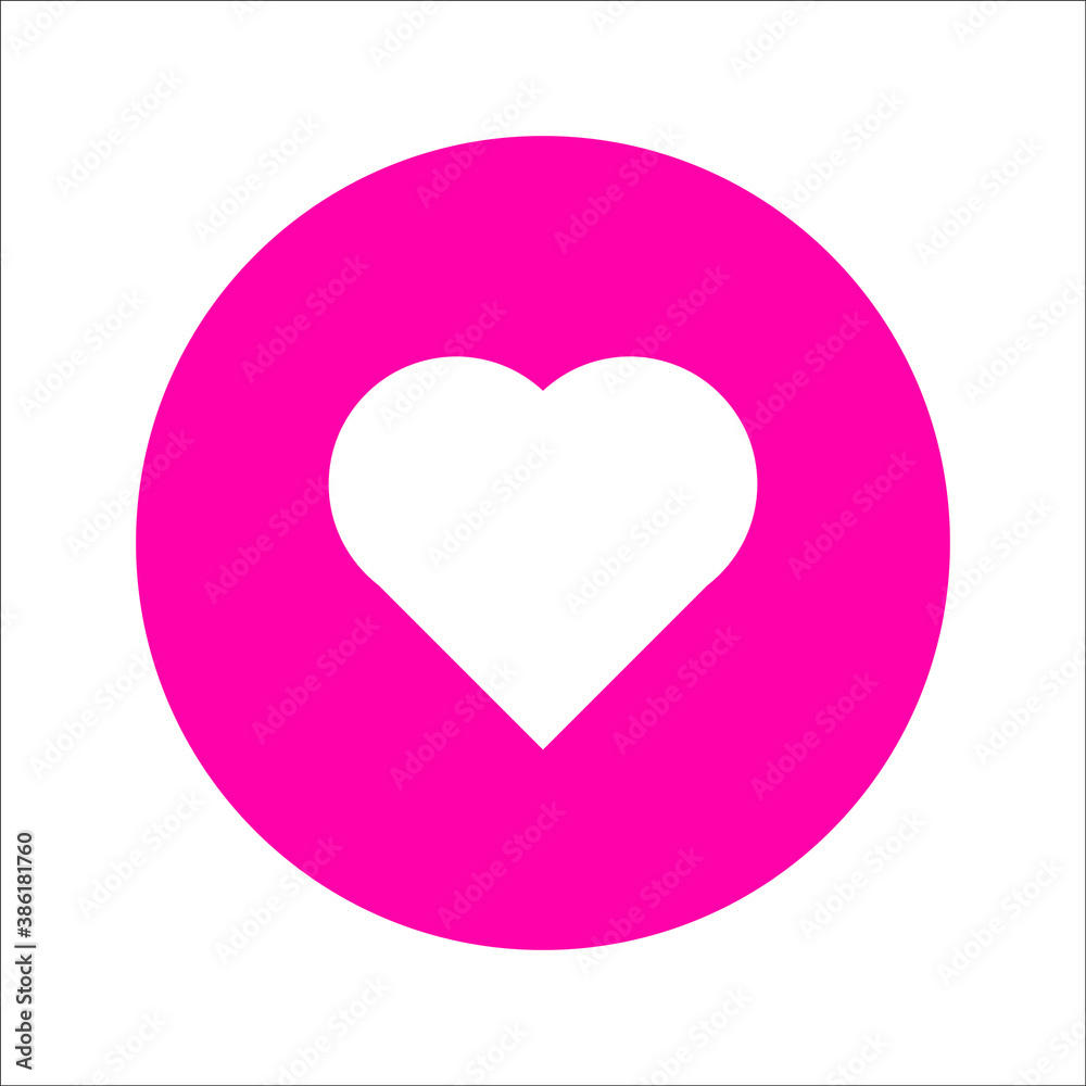 Romantic Heart Icon vector flat design in trendy style for Marriage Celebration.eps 10