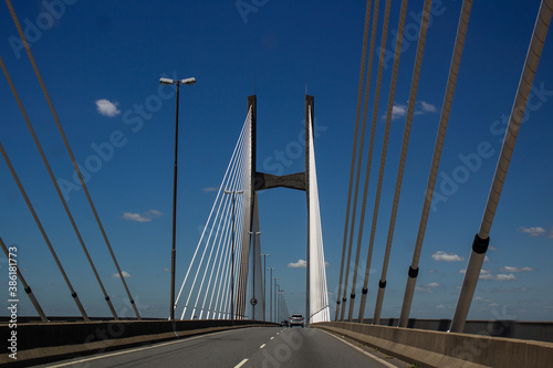 View of the Zarate Brazo Largo bridge between Entre Rios and Buenos Aires photo