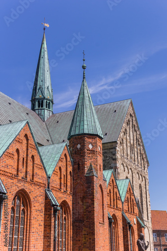 Towers of the historic cathedral in Ribe, Denmark