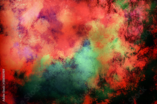 Abstract colorful grunge paint texture background. © floralpro