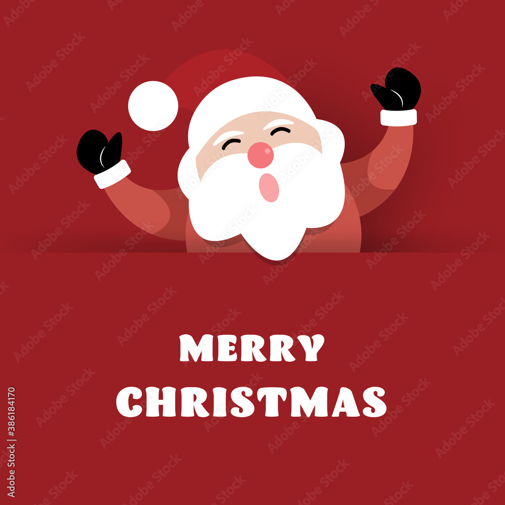 Merry Christmas and Happy New Year, Santa claus with greeting card. Merry Christmas and Happy New Year, Santa claus with greeting card.