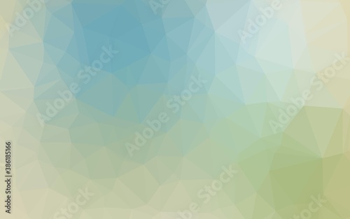 Fototapeta Naklejka Na Ścianę i Meble -  Light Blue, Green vector blurry triangle pattern.