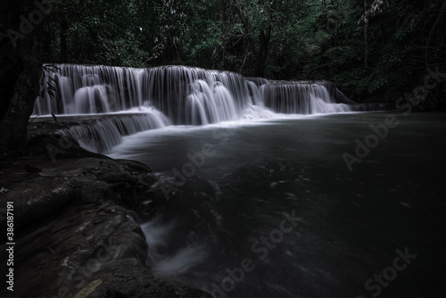 Hua Mea Khamin Waterfall at night procession cinematic style