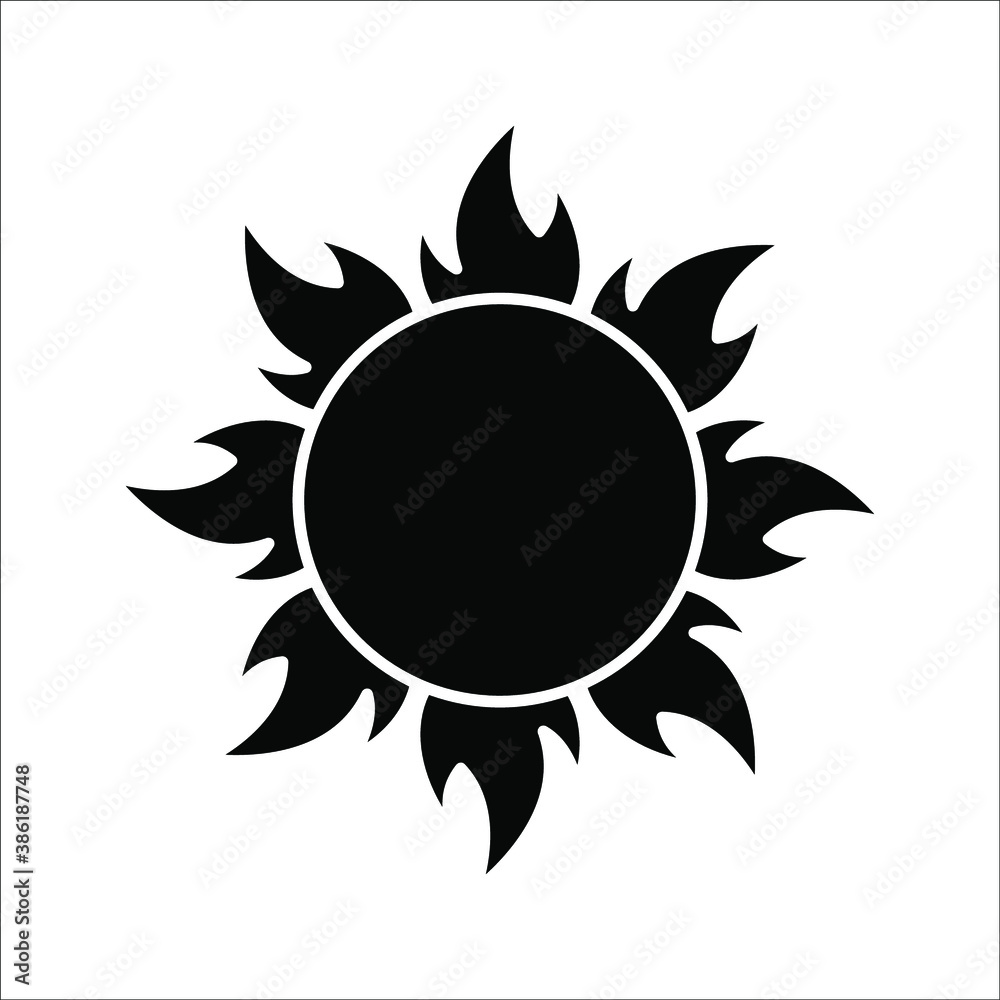 Sun icon. Trendy vector summer symbol for website design, web button, mobile app on white background Sun icon. Trendy vector summer symbol for website design, web button, mobile app on white background