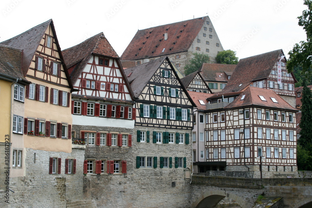 Fototapeta premium Fachwerkhäuser,Schwäbisch Hall,