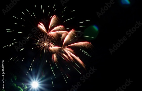 fireworks in the night sky