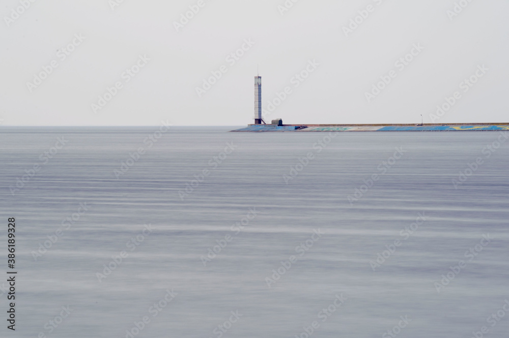 lighthouse on the sea