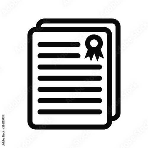 Document vector icon. file icon. Illustration isolated for graphic and web design.