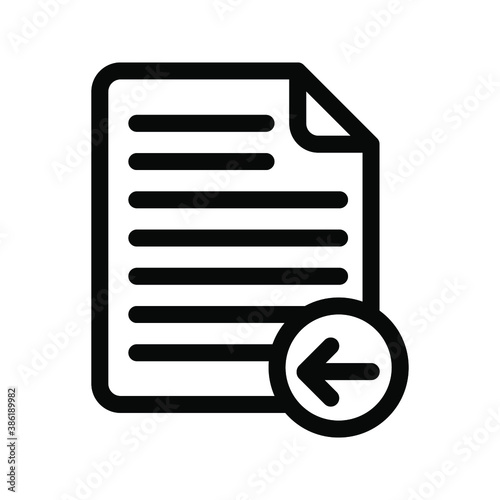Document vector icon. file icon.  Illustration isolated for graphic and web design. © Uswa KDT