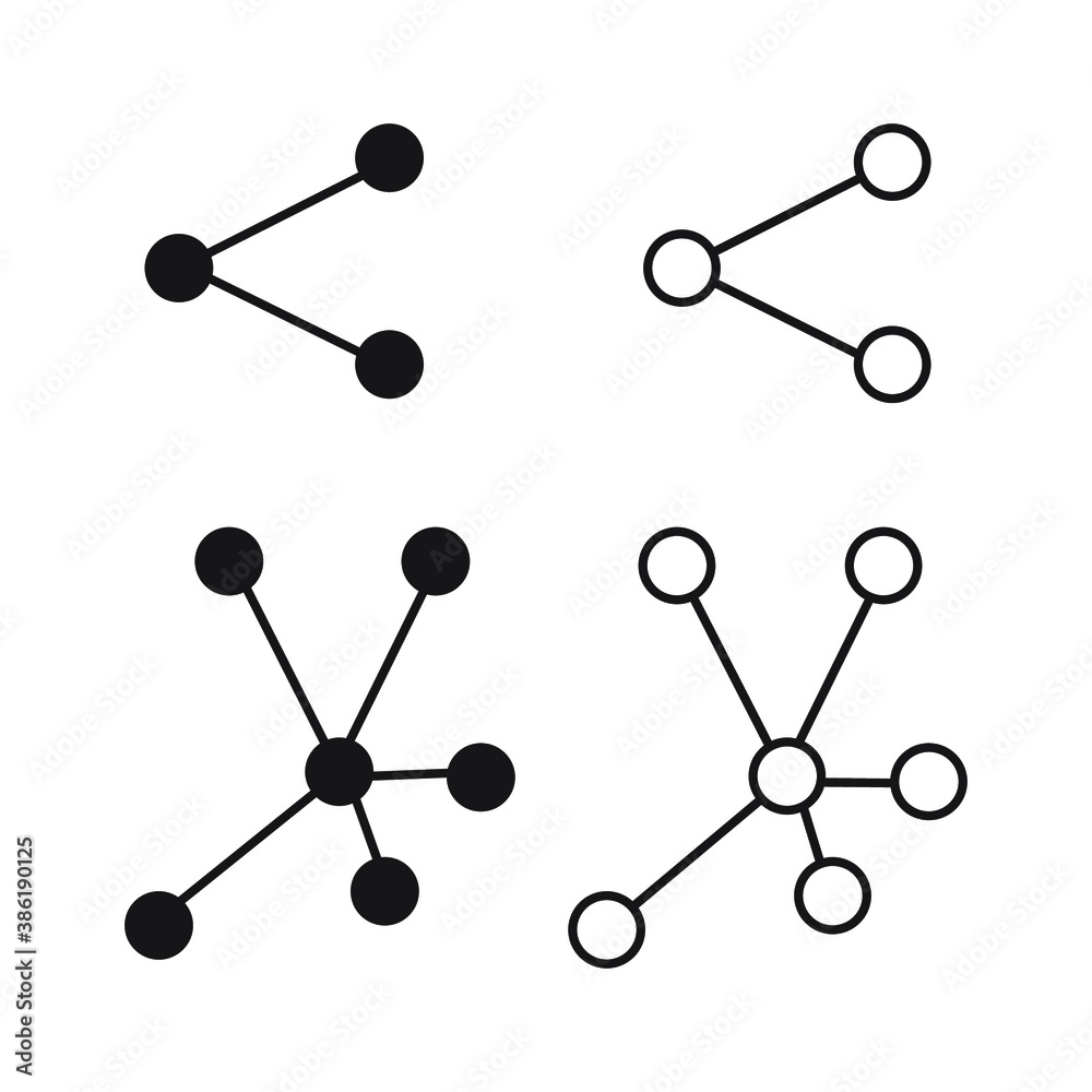 Set of share icon. Network icon. Hub network connection. Eps 10 vector illustration. Set of share icon. Network icon. Hub network connection. Eps 10 vector illustration.