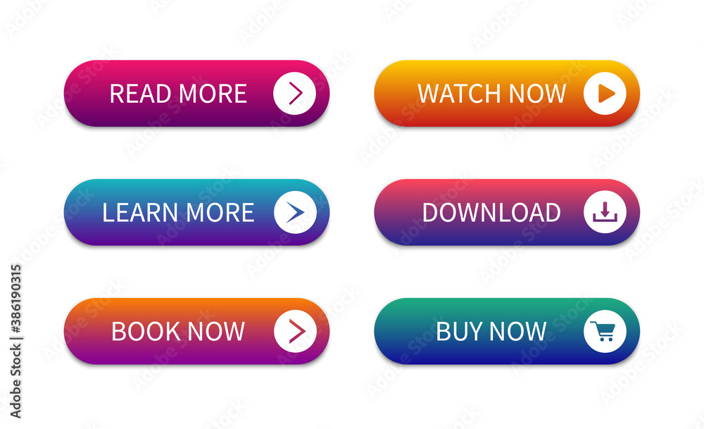 Modern buttons for web site. Blank template of web buttons. Vector Modern buttons for web site. Blank template of web buttons. Vector