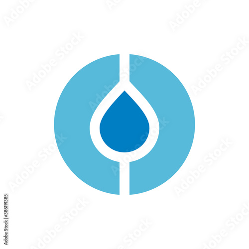 Water drop logo design, water droplets icon, clean water symbol