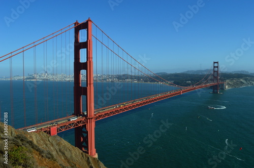 Fototapeta Naklejka Na Ścianę i Meble -  The Point Reyes National Seashore, Golden Gate Bridge and Alcatraz Island outside of San Francisco in California, USA