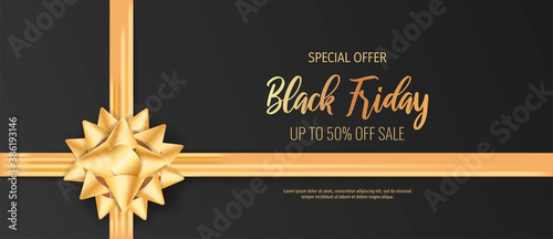 Promo sale flyer for Black friday. Shopping, Clothing store, Gifts, Supermarket, Order online, Sale concept. Vector illustration for poster, banner, flyer, advertising, promo, commercial.