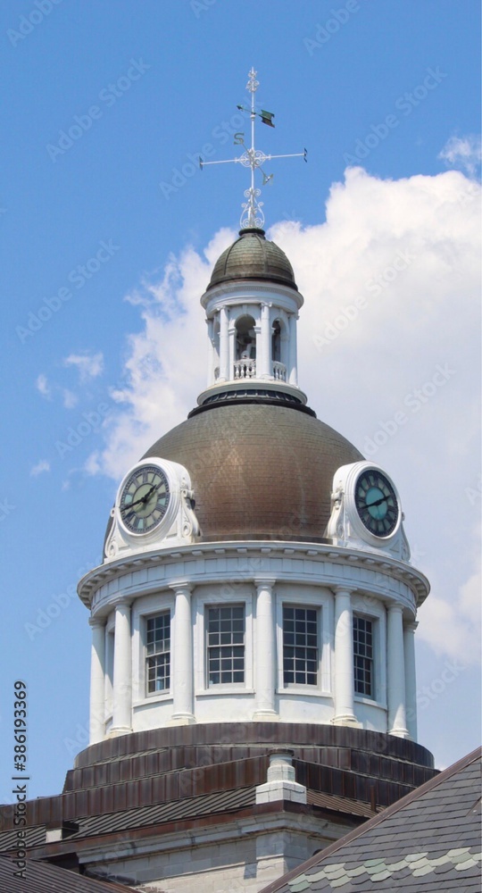 city hall tower in Kingston, Ontario, Canada.