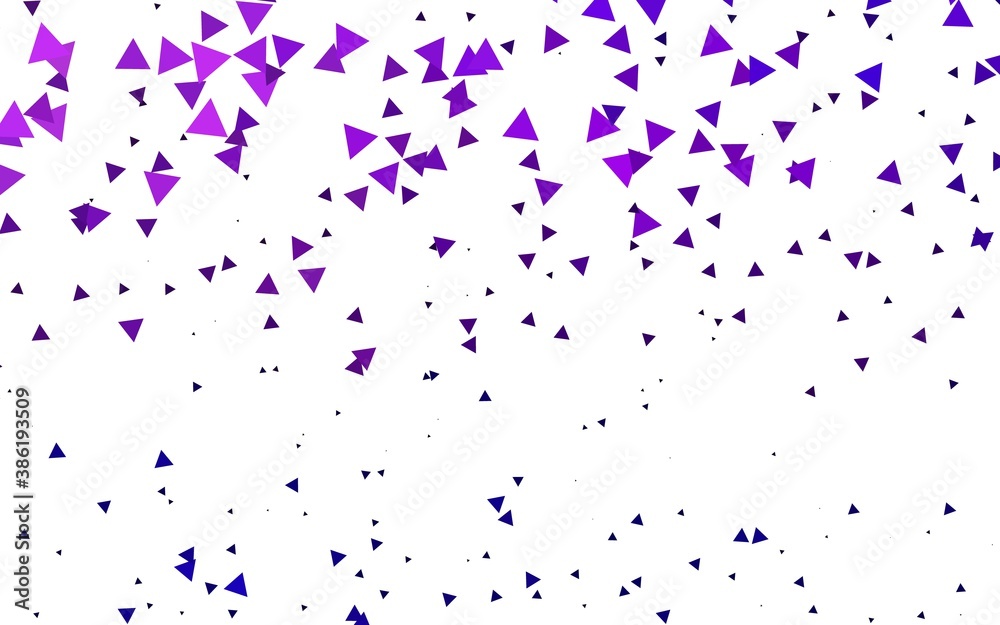 Light Purple vector backdrop with lines, triangles.