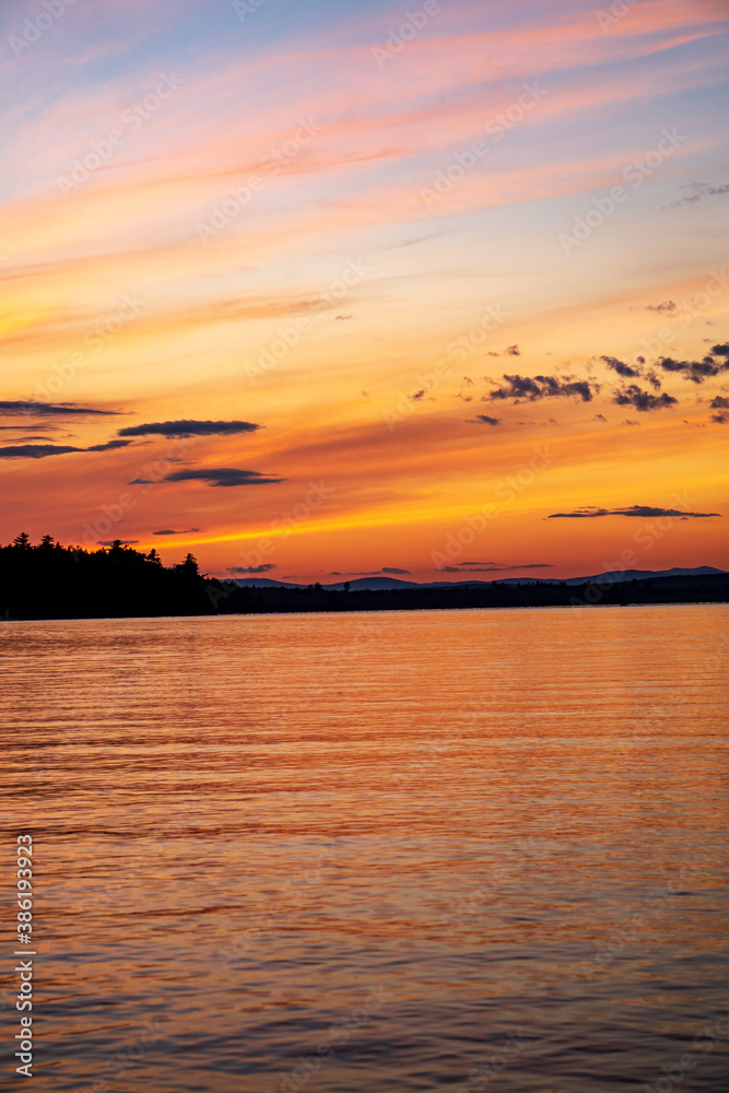 Sunset on Northern Maine Lake