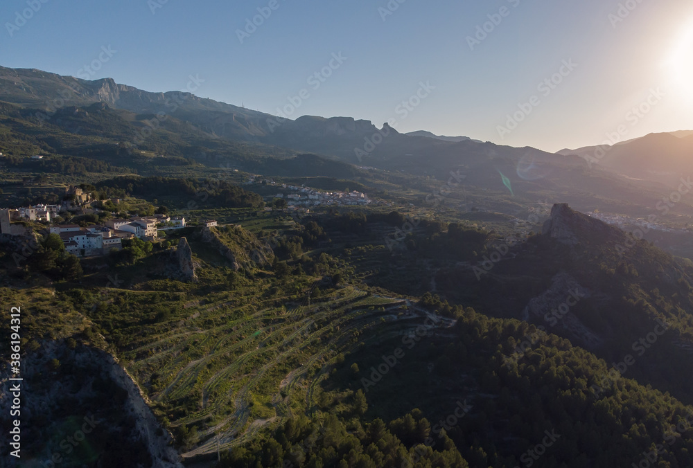 Fototapeta premium Mountainous surroundings of Guadalest village. Spain