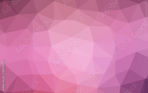 Light Pink vector blurry triangle pattern.
