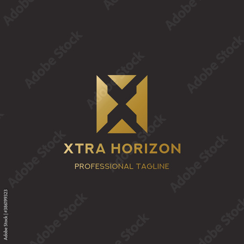 Letter XH Xtra Horizon Logo Template