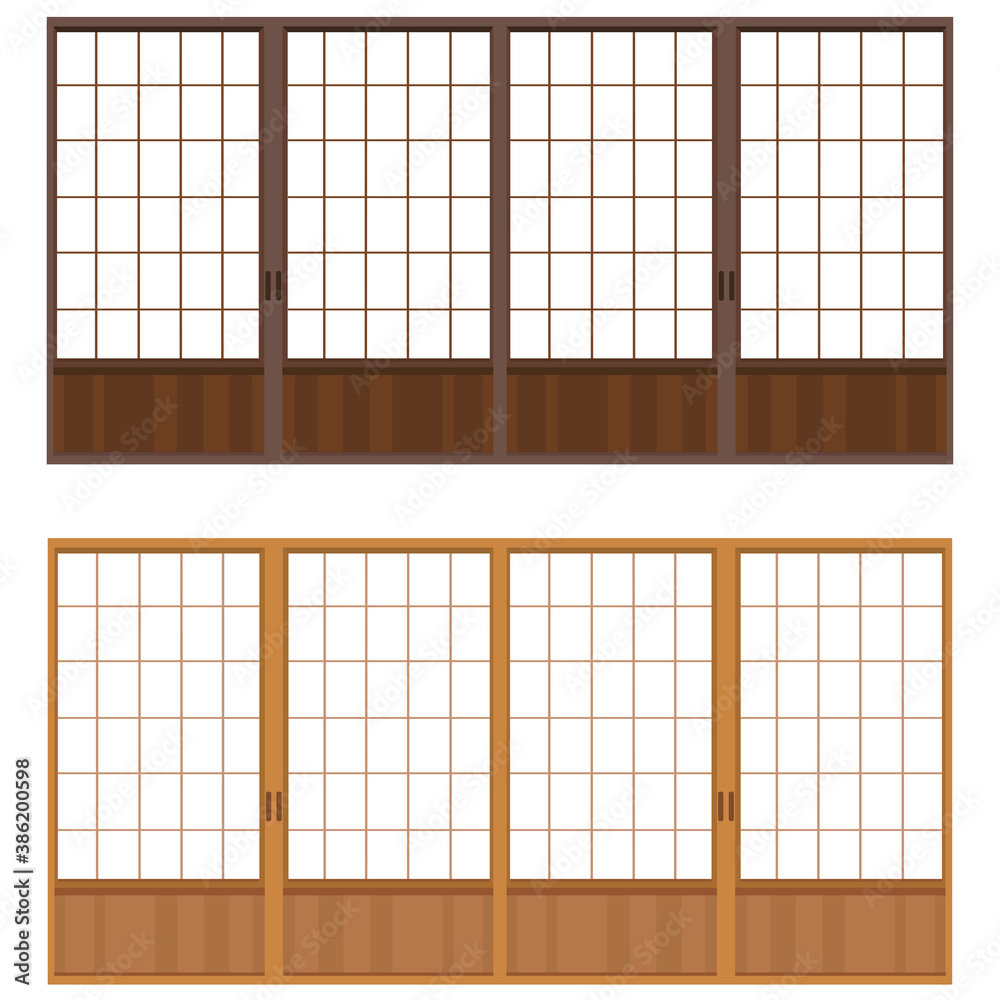 イラスト素材 障子 障子戸 和室 日本 建築ベクター Stock Vector Adobe Stock