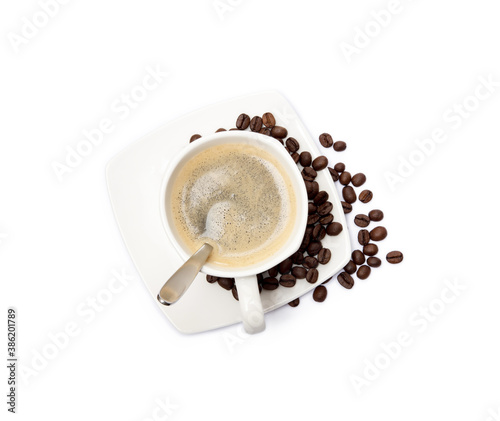 Cup of coffee isolated on white background