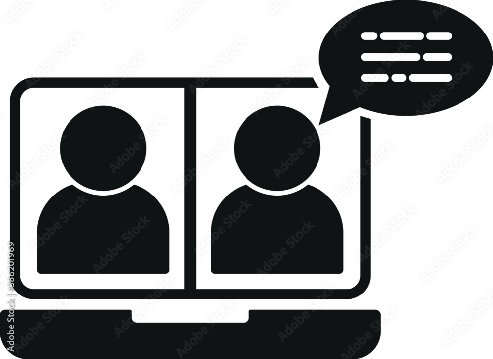 Video conference icon. People on computer screen. Home office in quarantine times. Digital communication. Internet teaching media.
Video conference icon. People on computer screen. Home office in quarantine times. Digital communication. Internet teaching media.