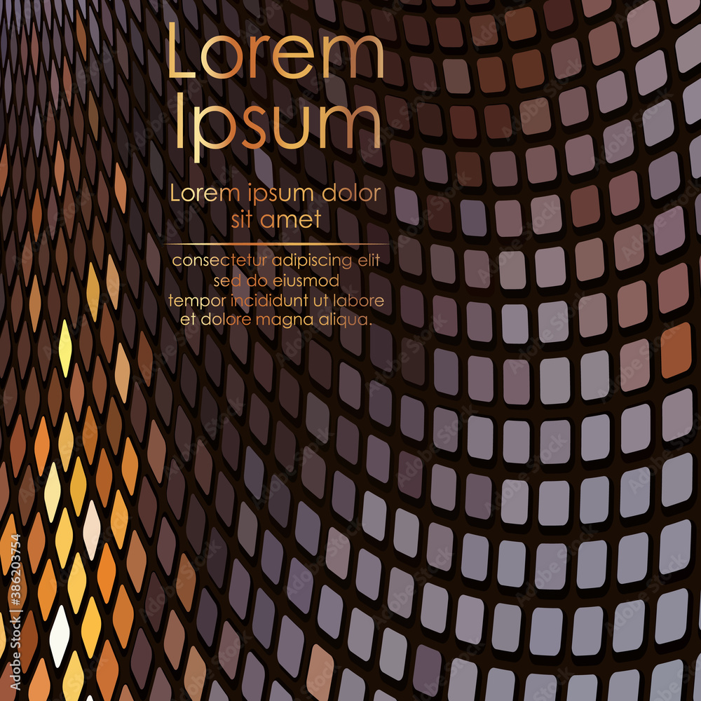 custom made wallpaper toronto digitalModern abstract background with golden, blue, brown and gray squares and with place for sample golden text. Vector illustration. Elements for banner, design,, card, web, invitation, business, party.