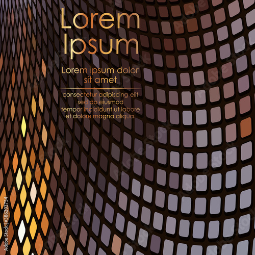 Wallpaper Mural Modern abstract background with golden, blue, brown and gray squares  and with place for sample golden text. Vector illustration. Elements for banner, design,, card, web, invitation, business, party. Torontodigital.ca