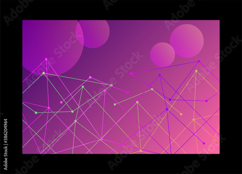 Abstract technological innovation with connected line and dots. futuristic - flyers - banners - backgrounds - web. headline