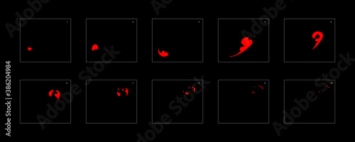 Smoke effect. fire smoke animation sprite sheet. classic fire smoke effect animation for game or cartoon or animation. vector style fire animation effect 1928.