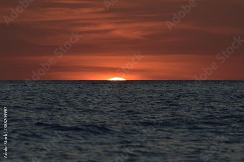 sunset over the sea