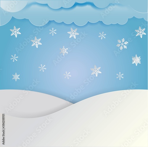 Merry Christmas and Happy New Year typography vector design for greeting cards and poster. Merry Christmas hand lettering. Christmas with winter landscape with snowflakes,light. Vector illustration.