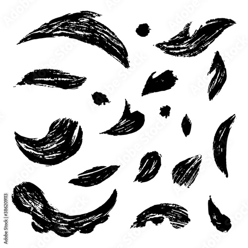 Hand-drawn vintage floral elements