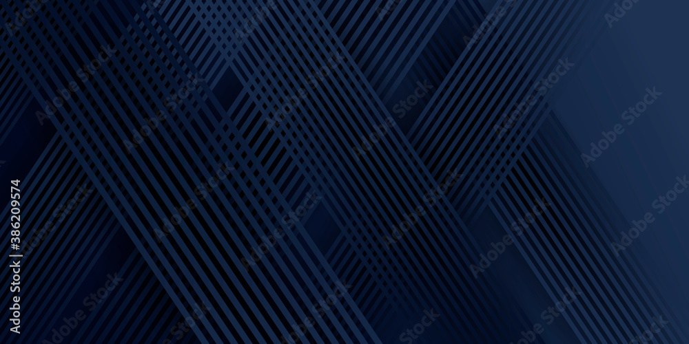 Modern dark blue business abstract presentation background with geometric diagonal lines. Vector illustration design for presentation, banner, cover, web, flyer, card, poster, game, texture, and slide