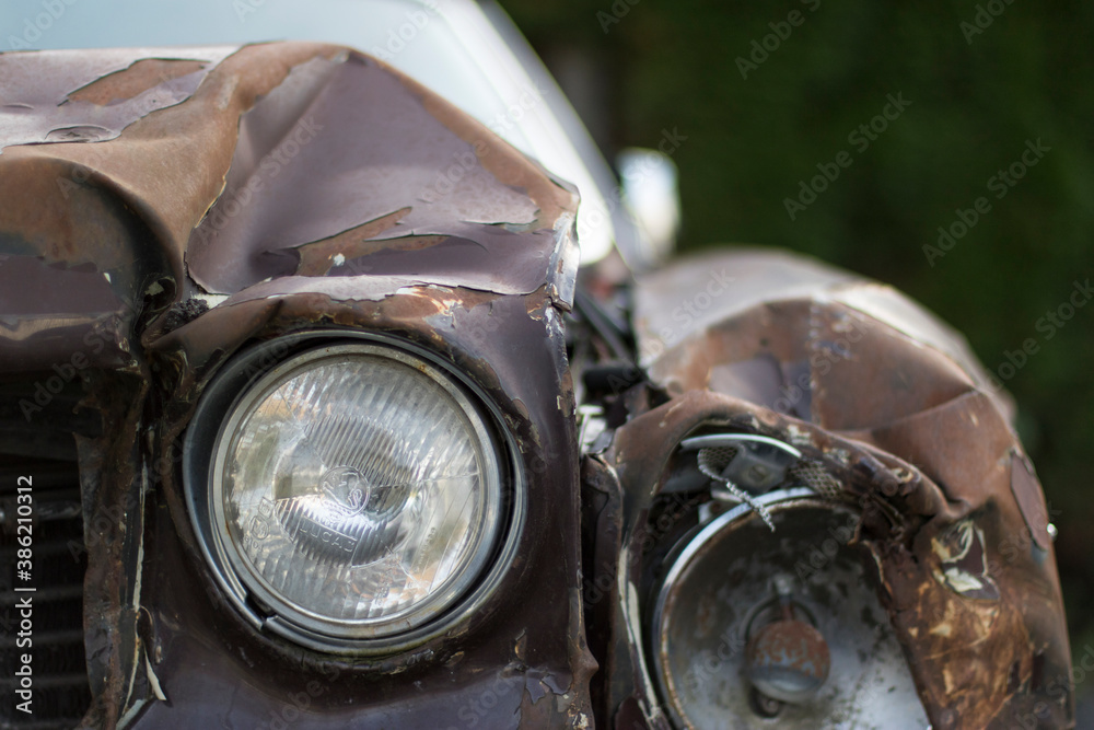 Auto Unfall Oldtimer Stock Photo | Adobe Stock