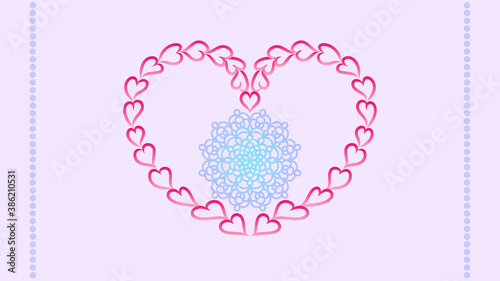 ハートとレース