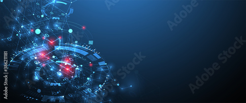 Isometric big data concept, database. Abstract technology background. Vector illustration
