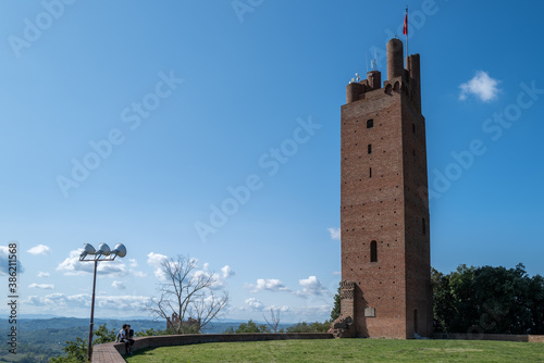 The Federico Tower in San Miniato with a couple photo