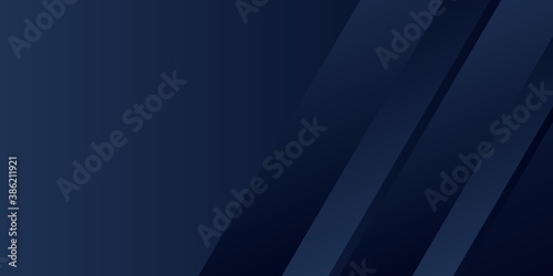 Modern dark blue abstract presentation background with 3D light arrow bar and triangle shape
