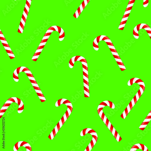 Christmas candy seamless pattern. vector
