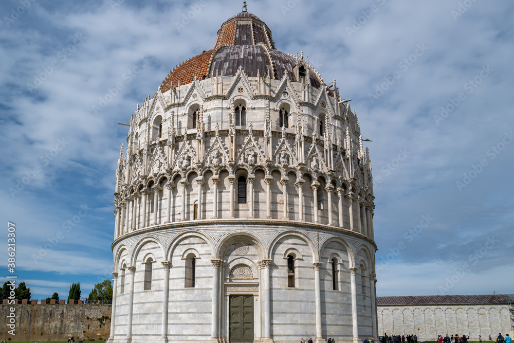 The baptistery san giovanni in Pisa, Italy