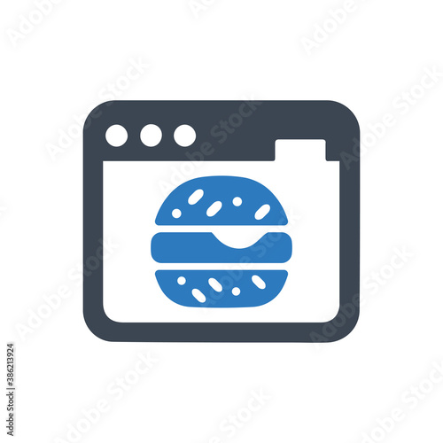Online food order icon
